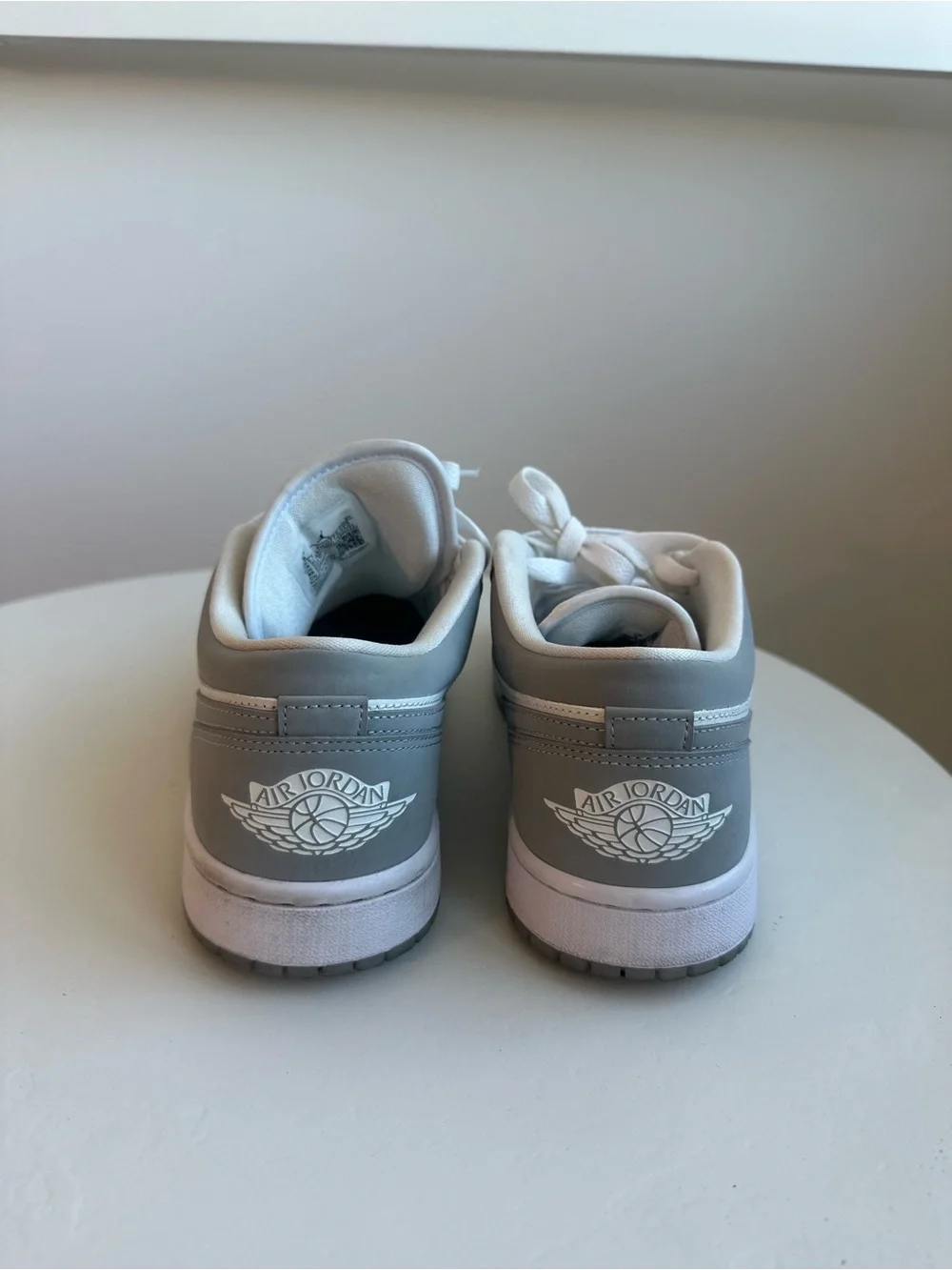 Nike Air Jordan 1 Low — White & Grey Low-Top Sneakers